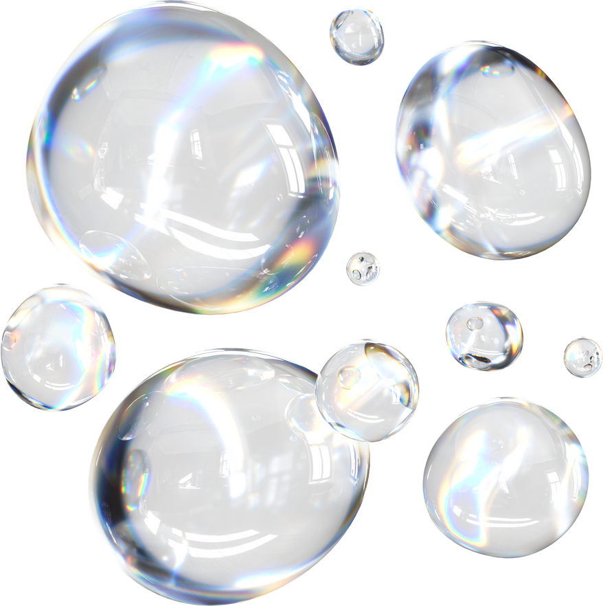 3D Soap bubble abstract shapes